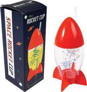 Dětský pohár s brčkem ve tvaru rakety Rex London Space Age