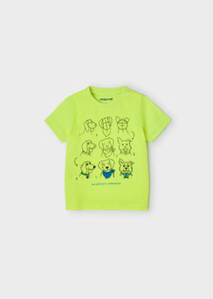 Tričko s krátkým rukávem DOGS zelené BABY Mayoral velikost: 68 (6 měsíců)