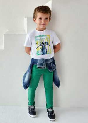 Kalhoty plátěné basic zelené MINI Mayoral velikost: 116