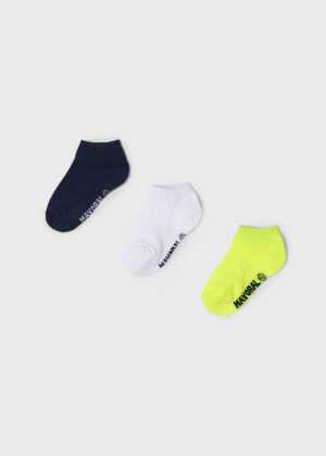 3 pack nízkých ponožek neon žluté MINI Mayoral velikost: 10 (EU 35-36)