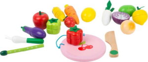 Dětský set dřevěných hraček se suchým zipem Legler Fruits and Vegatable