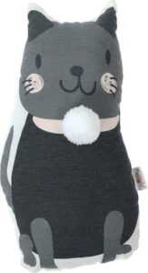 Dětský polštářek s příměsí bavlny Mike & Co. NEW YORK Pillow Toy Black Cat