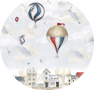 Nástěnná dětská samolepka Dekornik Balloons in a Circle