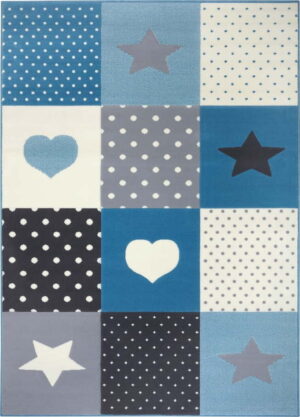 Modrý dětský koberec 220x160 cm Pretty Patchwork - Hanse Home