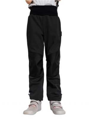 dětské softshellové kalhoty s fleecem Unuo Flexi černá