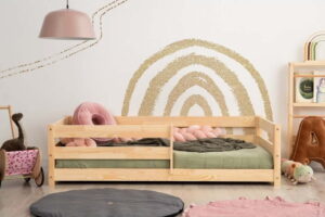 Dětská postel z borovicového dřeva v přírodní barvě 90x140 cm Mila CPD – Adeko